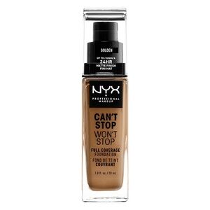 NYX Can't Stop Won't Stop 24hr Full Coverage Liquid Foundation Golden, NEW